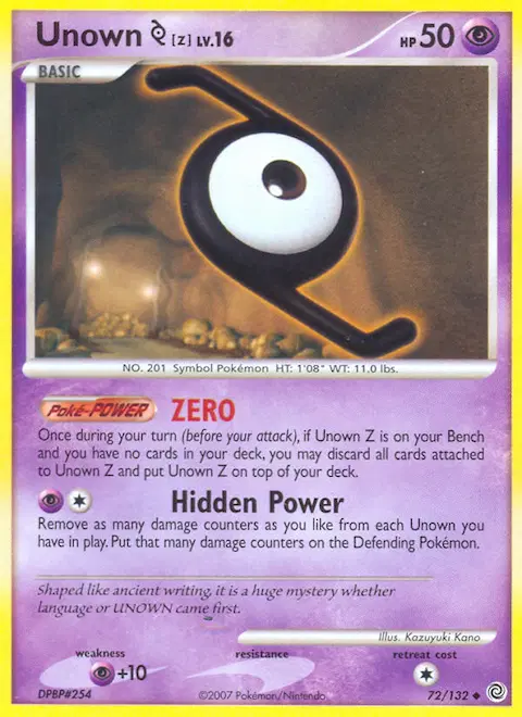 Unown Z, Secret Wonders 72/132