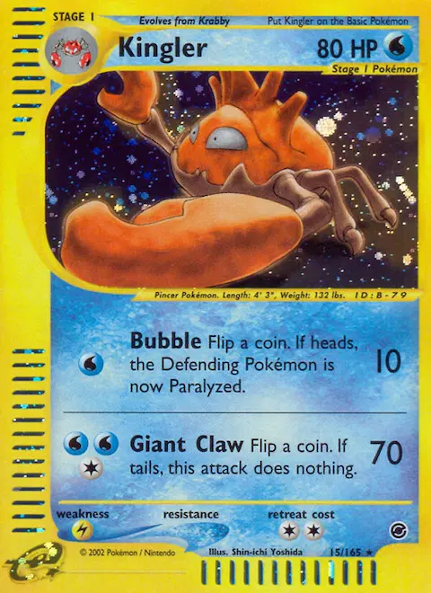 Kingler, Expedition Base Set 15/165