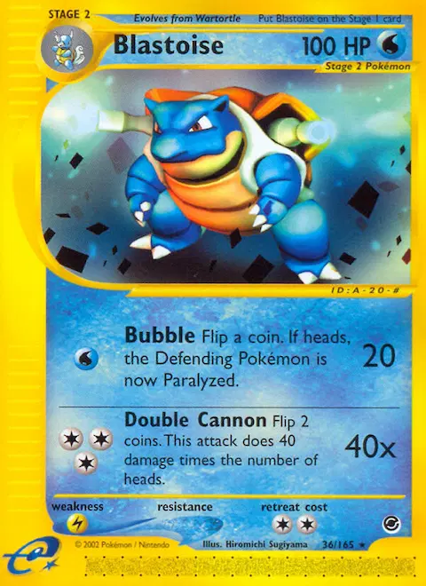 Blastoise, Expedition Base Set 36/165