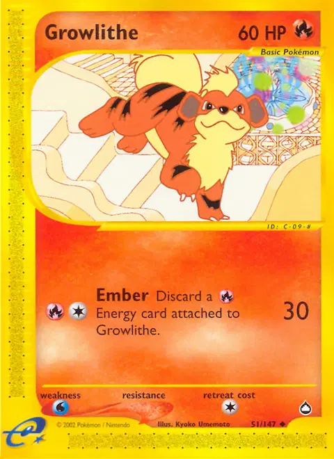 Growlithe, Aquapolis 51/147