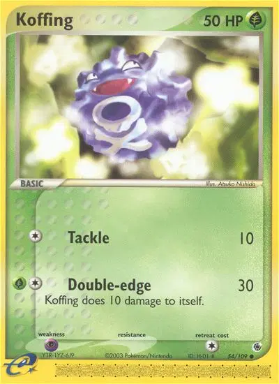 Koffing, Ruby & Sapphire 54/109