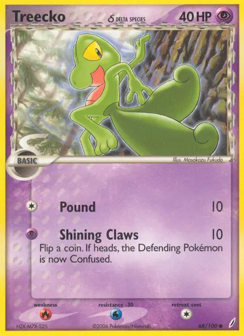Treecko δ, Crystal Guardians 68/100