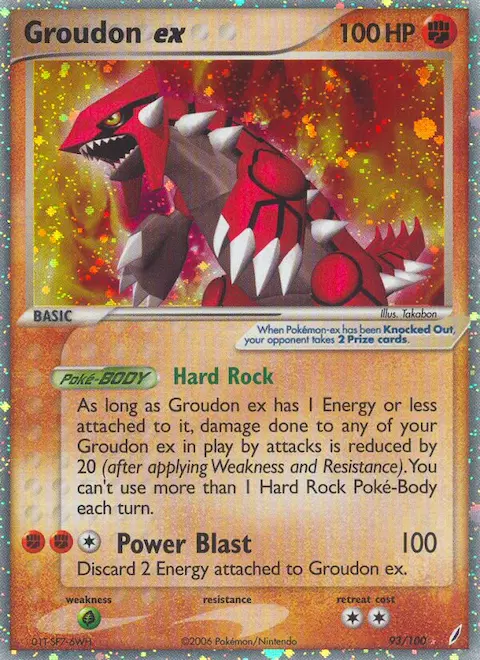 Groudon ex, Crystal Guardians 93/100