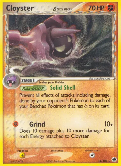 Cloyster δ, Dragon Frontiers 14/101