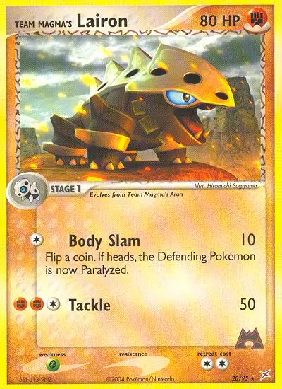 Team Magma's Lairon, Team Magma vs Team Aqua 20/95