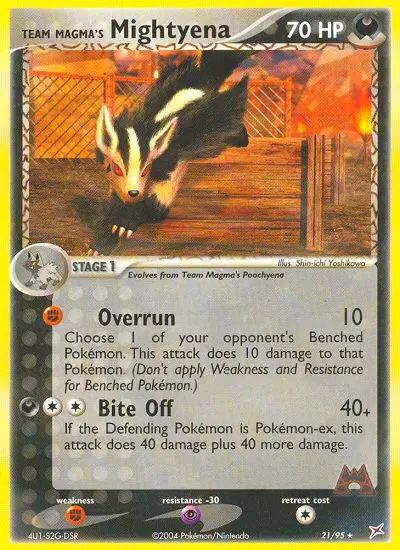 Team Magma's Mightyena, Team Magma vs Team Aqua 21/95