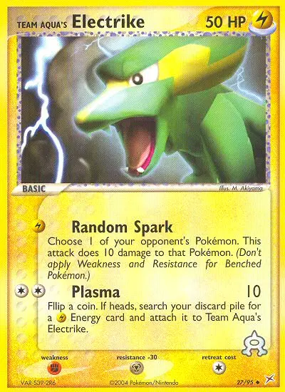 Team Aqua's Electrike, Team Magma vs Team Aqua 27/95