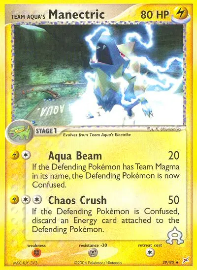 Team Aqua's Manectric, Team Magma vs Team Aqua 29/95