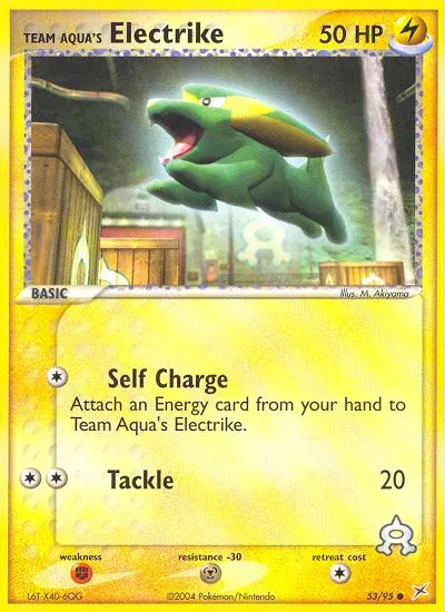Team Aqua's Electrike, Team Magma vs Team Aqua 53/95