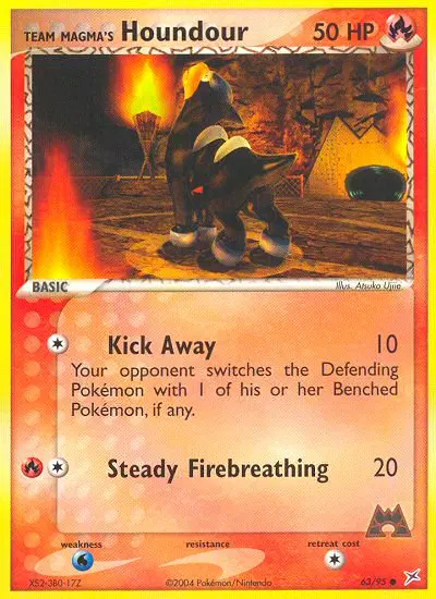 Team Magma's Houndour, Team Magma vs Team Aqua 63/95