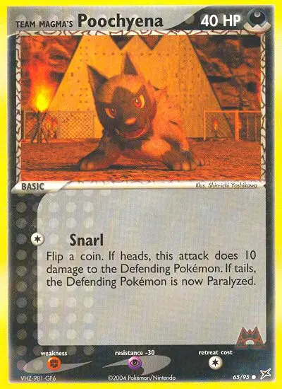 Team Magma's Poochyena, Team Magma vs Team Aqua 65/95