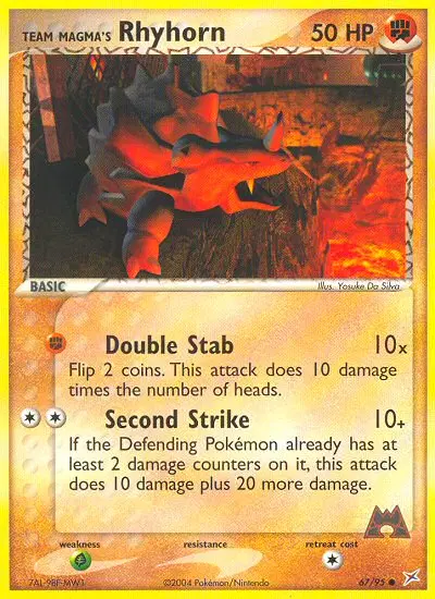 Team Magma's Rhyhorn, Team Magma vs Team Aqua 67/95