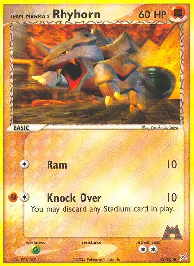 Team Magma's Rhyhorn, Team Magma vs Team Aqua 68/95