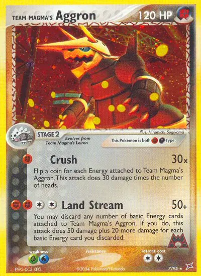 Team Magma's Aggron, Team Magma vs Team Aqua 7/95