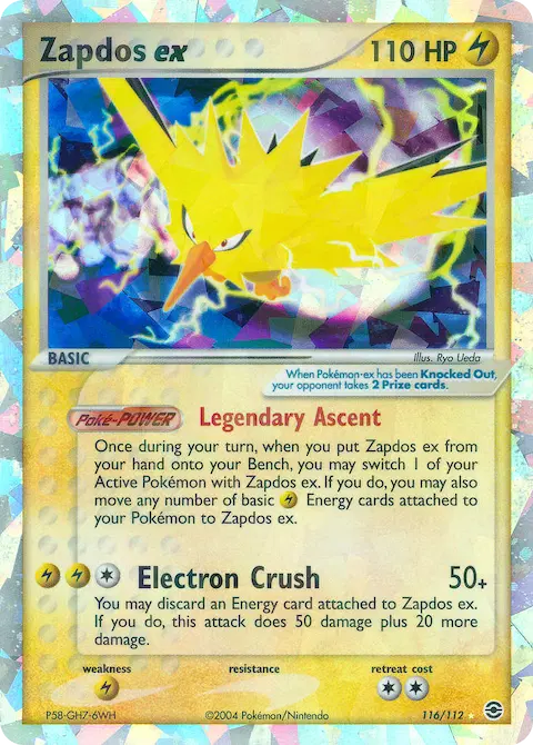 Zapdos ex, FireRed & LeafGreen 116/112