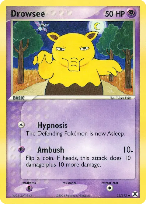 Drowzee, FireRed & LeafGreen 32/112