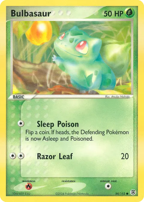 Bulbasaur, FireRed & LeafGreen 54/112