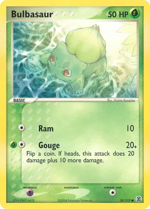 Bulbasaur, FireRed & LeafGreen 55/112