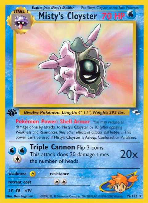 Misty's Cloyster, Gym Heroes 29/132