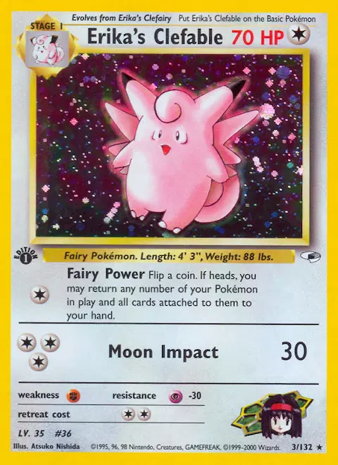 Erika's Clefable, Gym Heroes 3/132