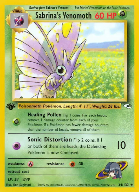 Sabrina's Venomoth, Gym Heroes 34/132