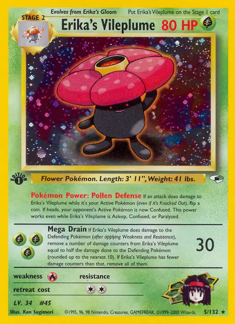 Erika's Vileplume, Gym Heroes 5/132