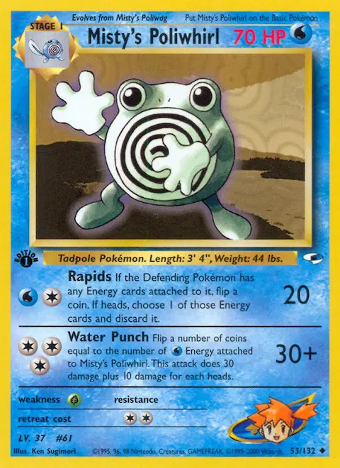 Misty's Poliwhirl, Gym Heroes 53/132