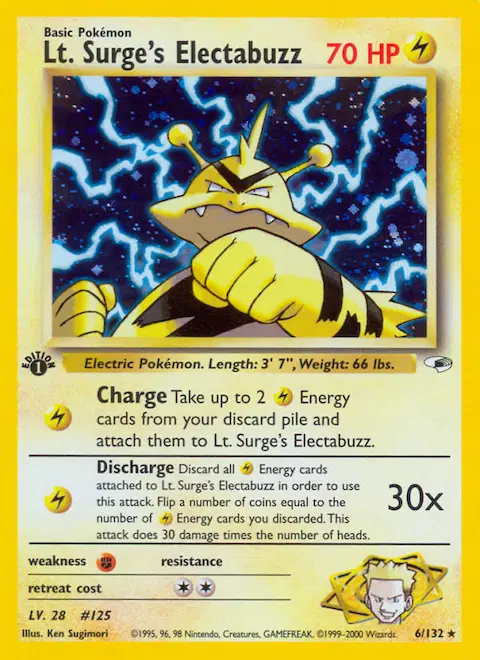 Lt. Surge's Electabuzz, Gym Heroes 6/132