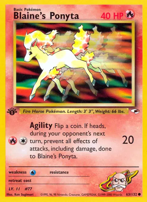 Blaine's Ponyta, Gym Heroes 63/132