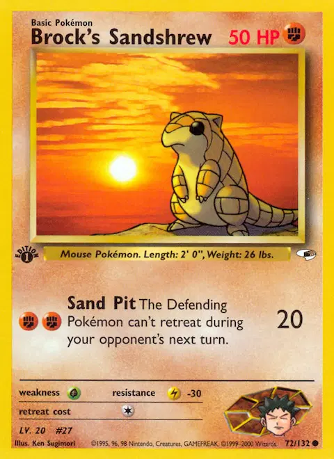 Brock's Sandshrew, Gym Heroes 72/132