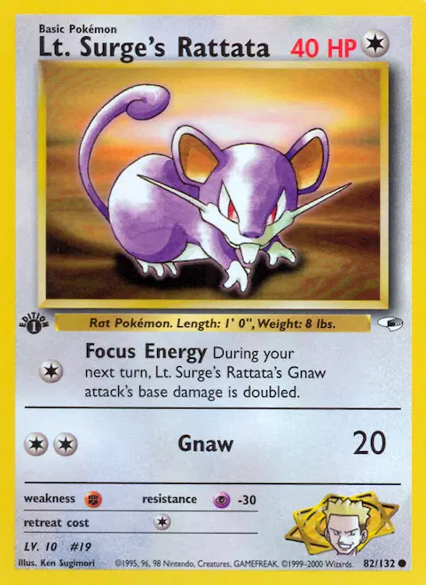 Lt. Surge's Rattata, Gym Heroes 82/132