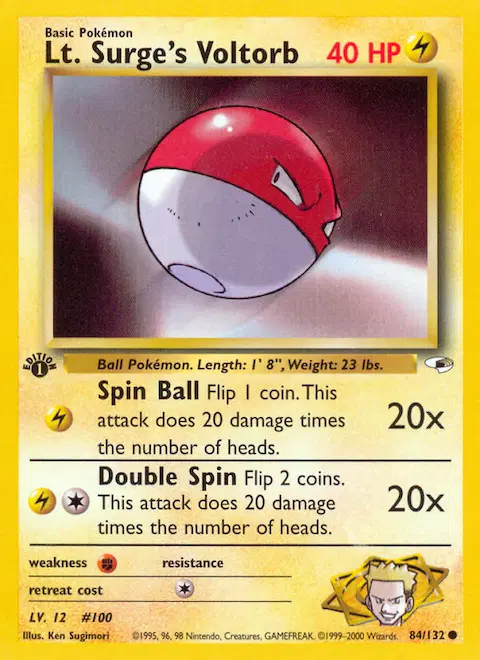 Lt. Surge's Voltorb, Gym Heroes 84/132