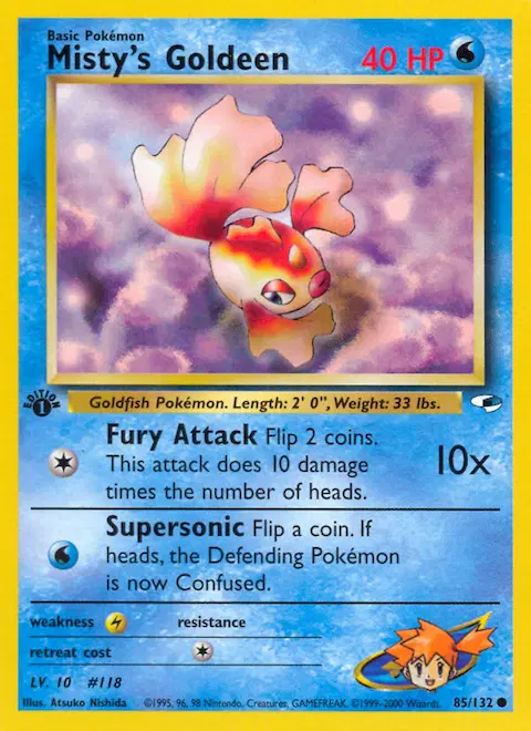 Misty's Goldeen, Gym Heroes 85/132