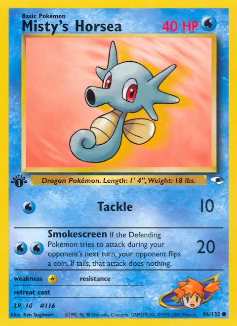 Misty's Horsea, Gym Heroes 86/132