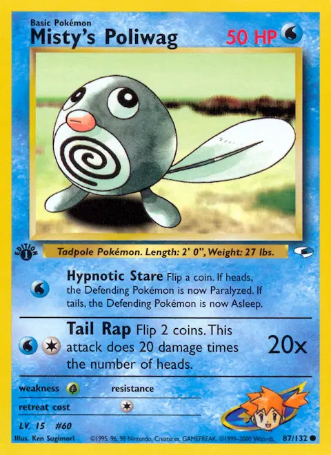 Misty's Poliwag, Gym Heroes 87/132
