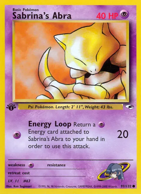 Sabrina's Abra, Gym Heroes 91/132