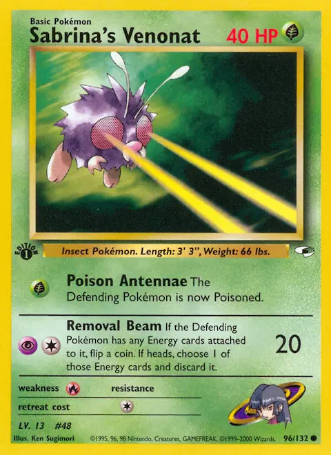 Sabrina's Venonat, Gym Heroes 96/132