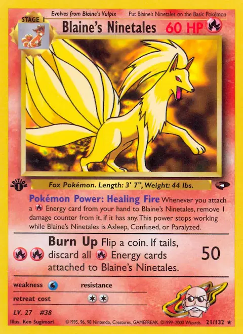 Blaine's Ninetales, Gym Challenge 21/132