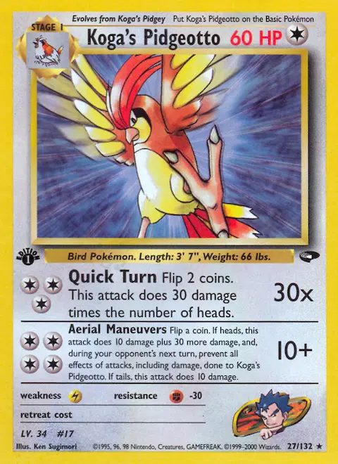Koga's Pidgeotto, Gym Challenge 27/132
