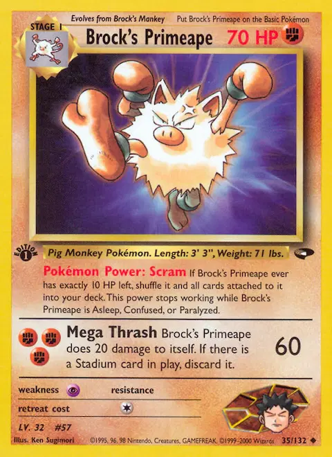 Brock's Primeape, Gym Challenge 35/132
