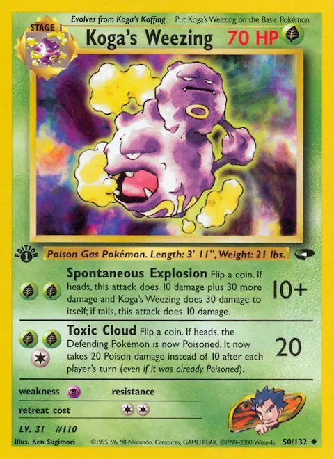 Koga's Weezing, Gym Challenge 50/132