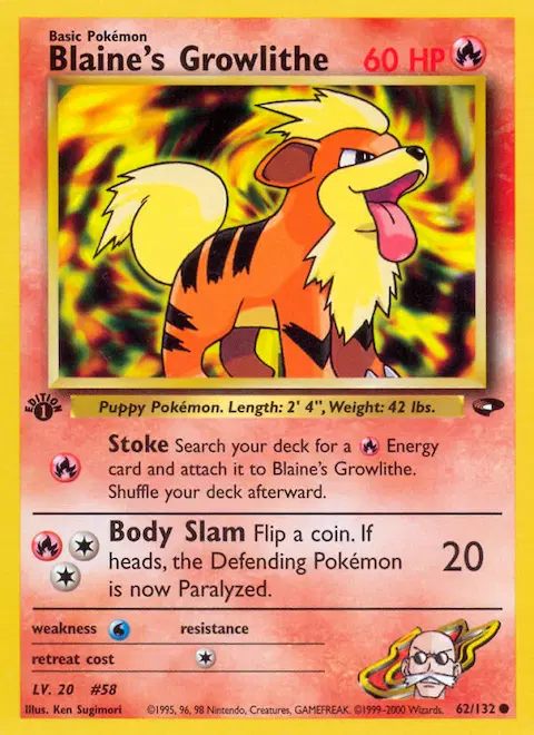 Blaine's Growlithe, Gym Challenge 62/132