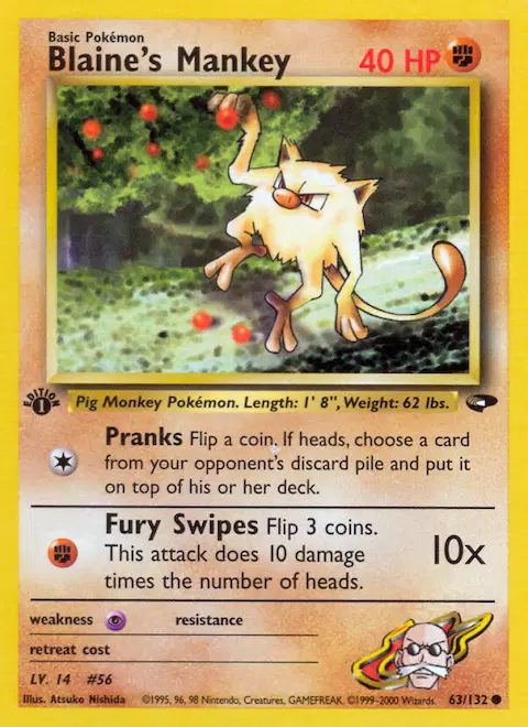 Blaine's Mankey, Gym Challenge 63/132