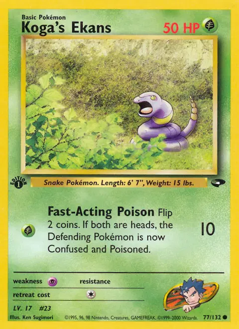 Koga's Ekans, Gym Challenge 77/132