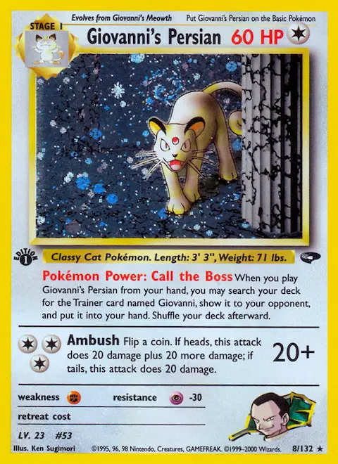Giovanni's Persian, Gym Challenge 8/132