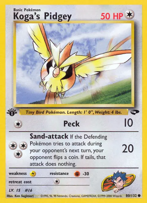 Koga's Pidgey, Gym Challenge 80/132
