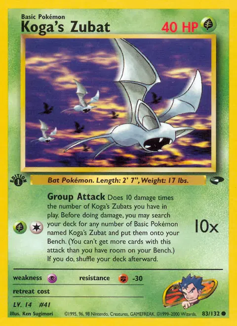 Koga's Zubat, Gym Challenge 83/132