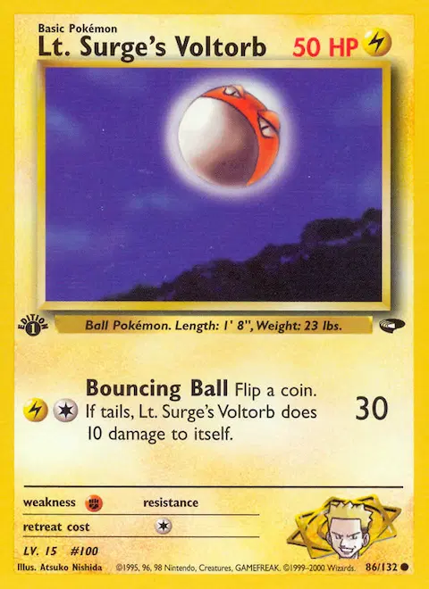 Lt. Surge's Voltorb, Gym Challenge 86/132