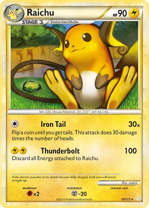 Raichu, HeartGold SoulSilver 10/123