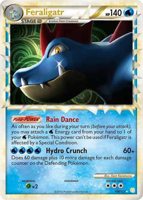 Feraligatr, HeartGold SoulSilver 108/123